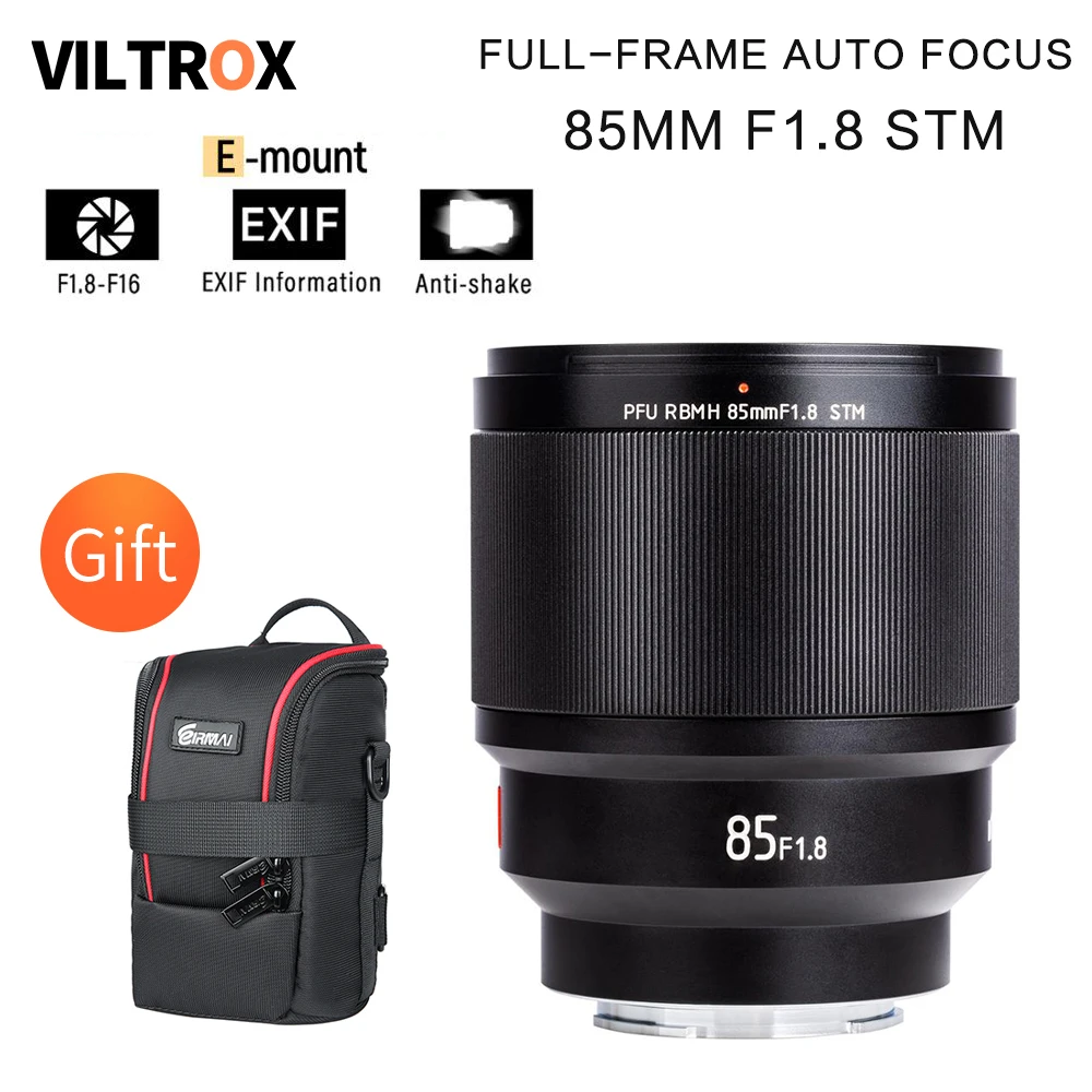 

VILTROX 85mm f1.8 STM Auto Focus Fixed Focus Lens F1.8 Full Frame Lens for Camera Sony E mount A9 a7III a7RIII a7SII A6500 A6400