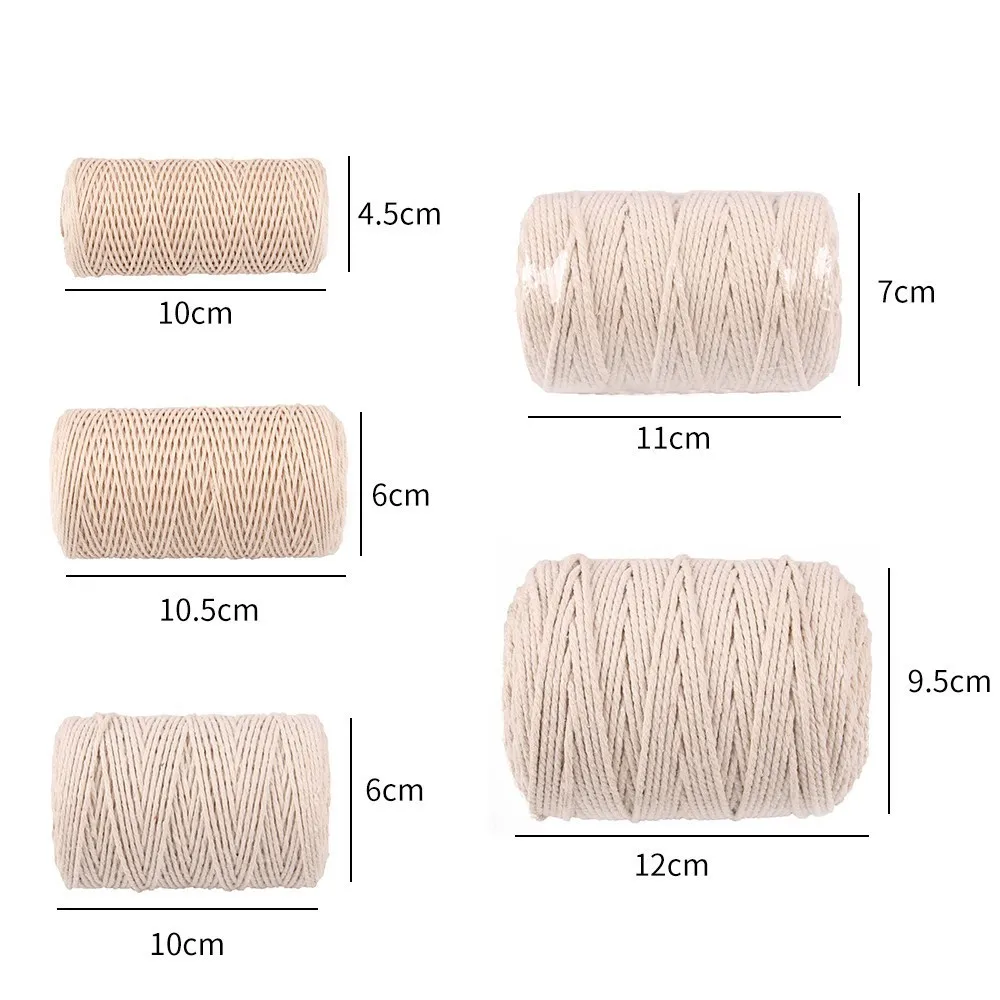 Useful Craft Cotton Rope Cotton Rope Twisted Cotton String Twine Cotton Yarn For All Kinds Packing Handmade DIY Decorative