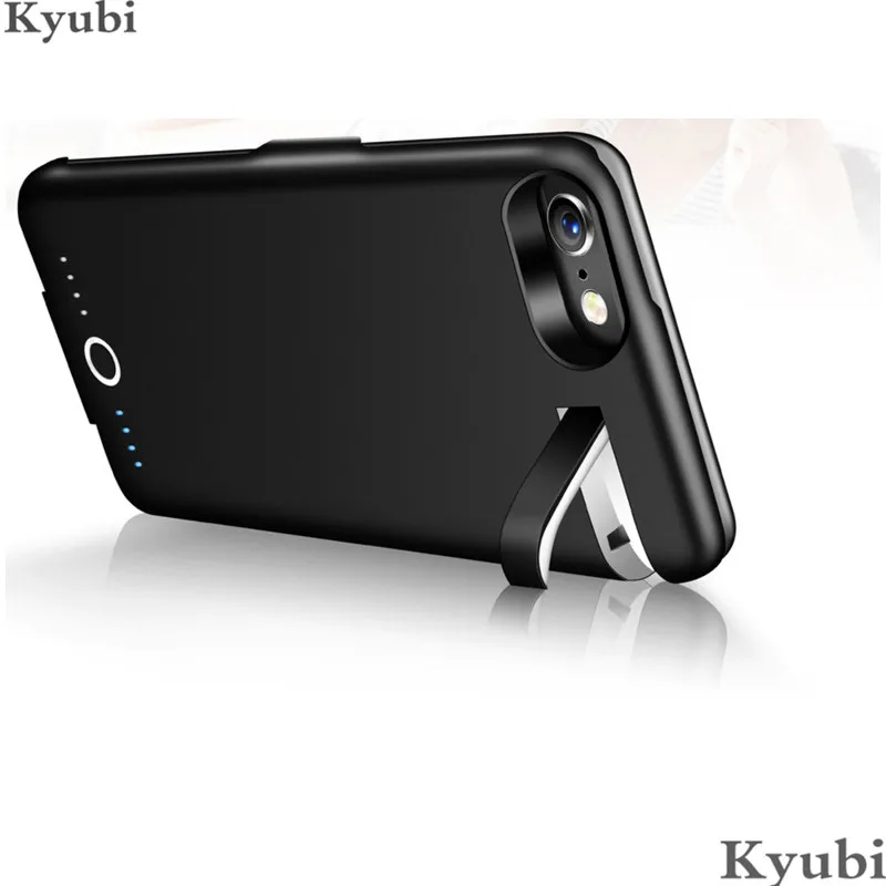 5000 мАч Держатель подставка зарядное устройство чехол для iphone 6 6s 7 8 внешний портативный беспроводной зарядный чехол для iphone 6 6s 7 8 роскошный