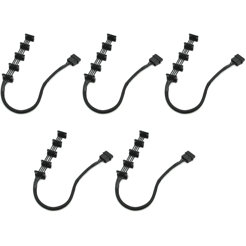 5 шт./лот 4Pin 18AWG IDE Molex 1 до SATA Seria кабель питания адаптер сплиттер кабели 40 см для ПК