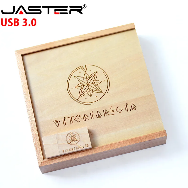 JASTER USB 3,0 деревянный альбом+ клен USB флэш-накопитель 4 ГБ 8 ГБ 16 ГБ 32 ГБ 64 Гб 128 ГБ Флешка карта памяти бесплатный логотип