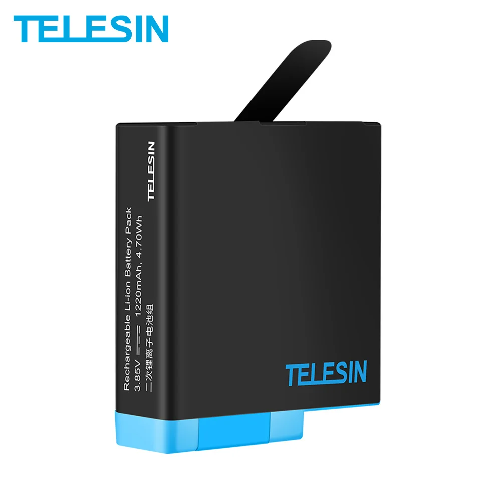 Аккумулятор TELESIN + коробка для хранения GoPro Hero 8 7 6 5 Black оригинальный запасной