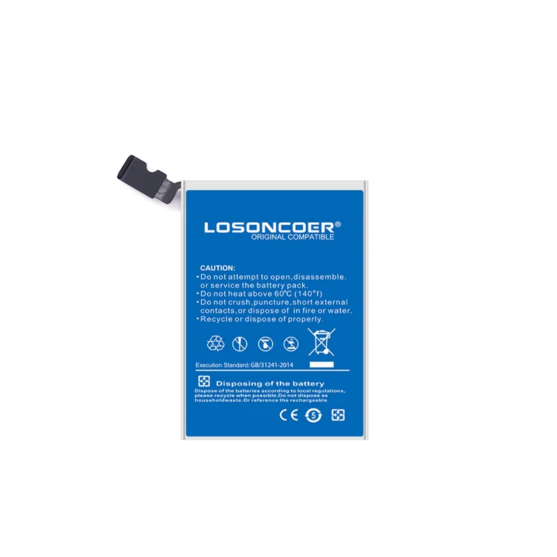 Аккумулятор LOSONCOER 460 мАч A1761 для Apple watch Series 1 Series 2 38 мм 42 мм реальная емкость Series1 Series2 батарея хорошего качества