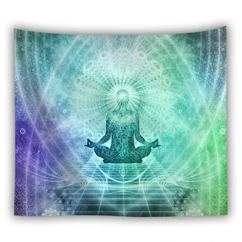 

Psychedelic Energy Yoga Mat Blanket Chakra Wall Hanging Tapestry Buddha Dorm Boho Decor Tenture Hippie Wall Carpet Mandala India