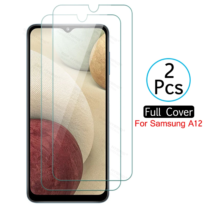 2Pcs Tempered Glass For Samsung Galaxy a12 a11 a10 Samsunga12 Galaxya12 a 21 11 Protection Film HD Shield Sklo Light Full Cover | Мобильные