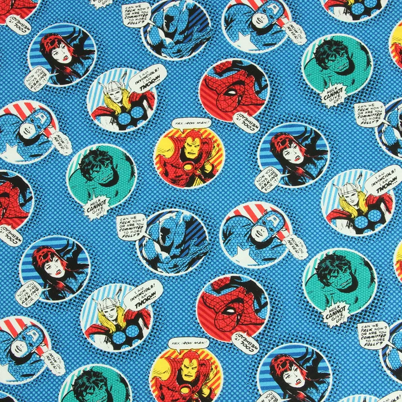 Однотонная хлопковая ткань с принтом персонажа из мультфильма, одежда ручной работы, одежда для детей, хлопок, CR-164