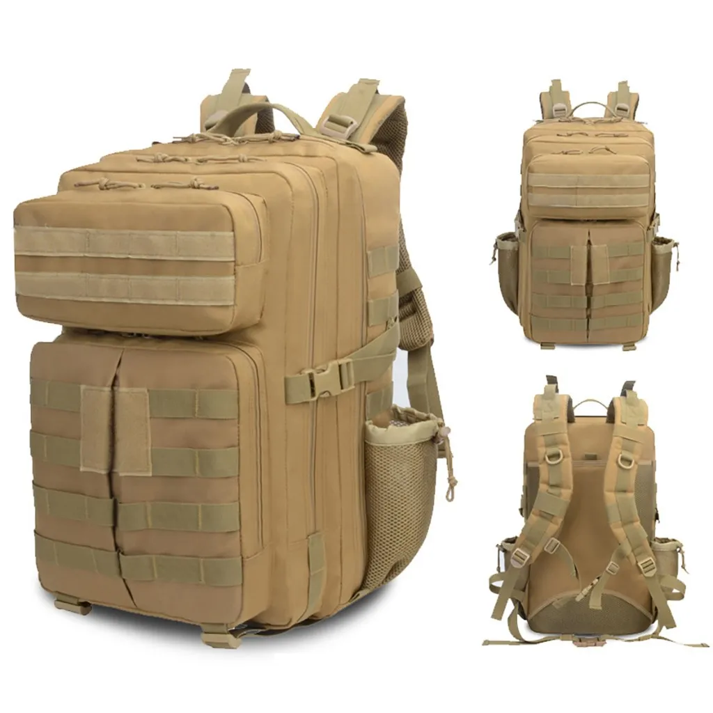 Большой Вместительный мужской армейский военный тактический большой рюкзак Водонепроницаемый Открытый спортивный походный Кемпинг