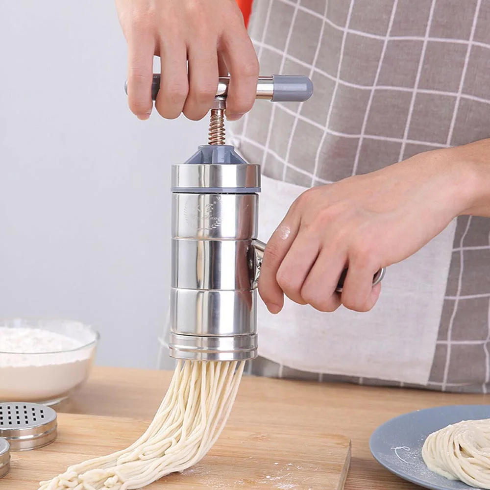 Homyl Premium Noodle Maker Kitchen Stainless Steel Pasta Spaghetti Fruit Press 