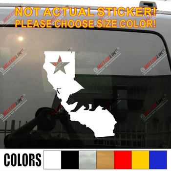 

California Republic State Cali Bear Star Decal Sticker Car Vinyl pick size color