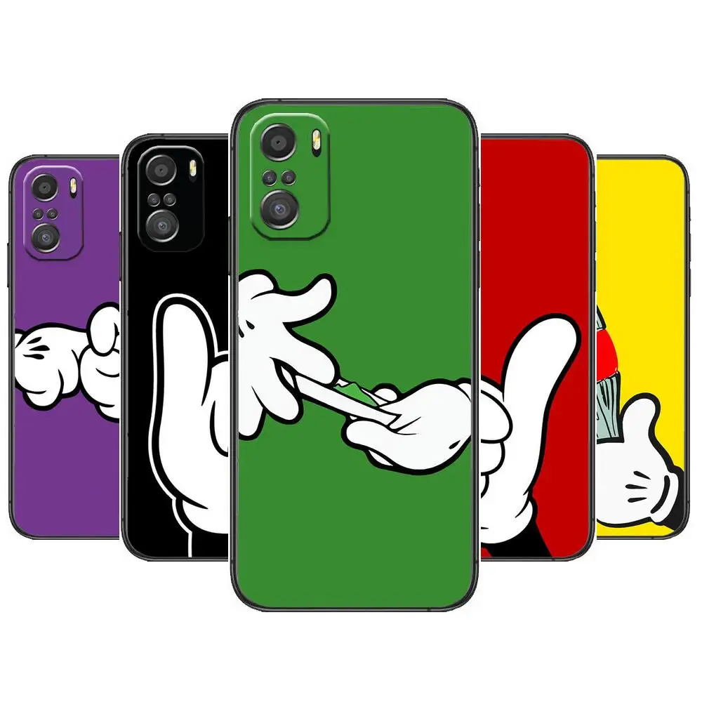 anime Funny gesture Phone Case For xiaomi redmi 11 Lite pro Ultra 10 9 8 MIX 4 FOLD 10T Black Cover Silicone Back Prett | Мобильные
