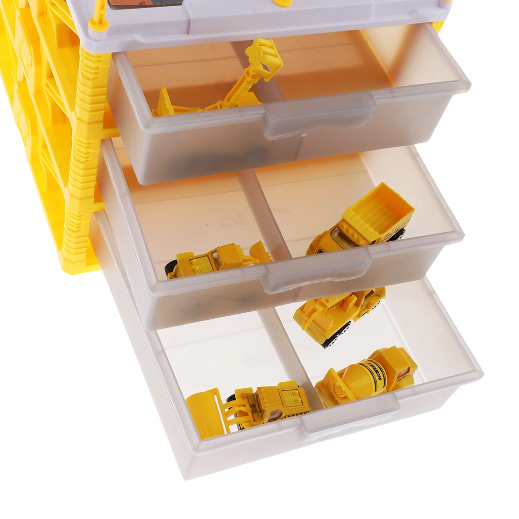 Mini Parking Lot Car Storage Garage Box Toy Building Playset -Engineering