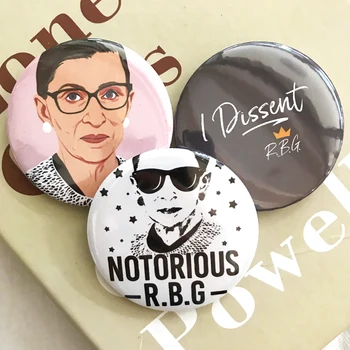

12Styles Ruth Bader Ginsburg Badge Creative The Notorious RBG I DISSENT Brooch Pins Car Accessories