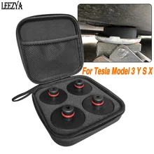 

4Pcs Jack Lifting Pad Rubber for Tesla Model 3 Y S X Point Sturdy Car Adapter Tool with Storage Case Protect Battery Paint Floor