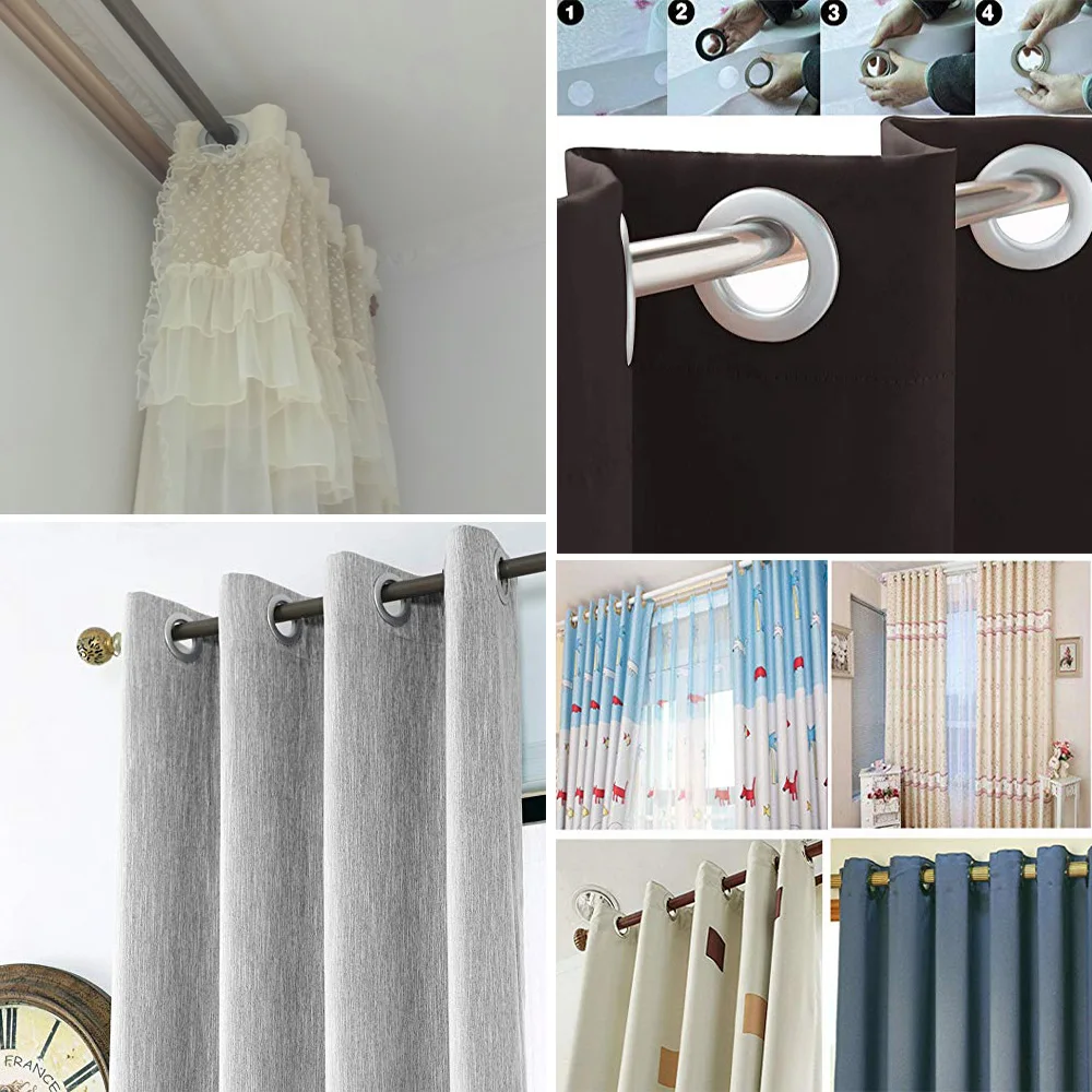 Curtain Grommet,Eyelet Curtain Rings for Curtains with Eyelets Matt Low Noise 