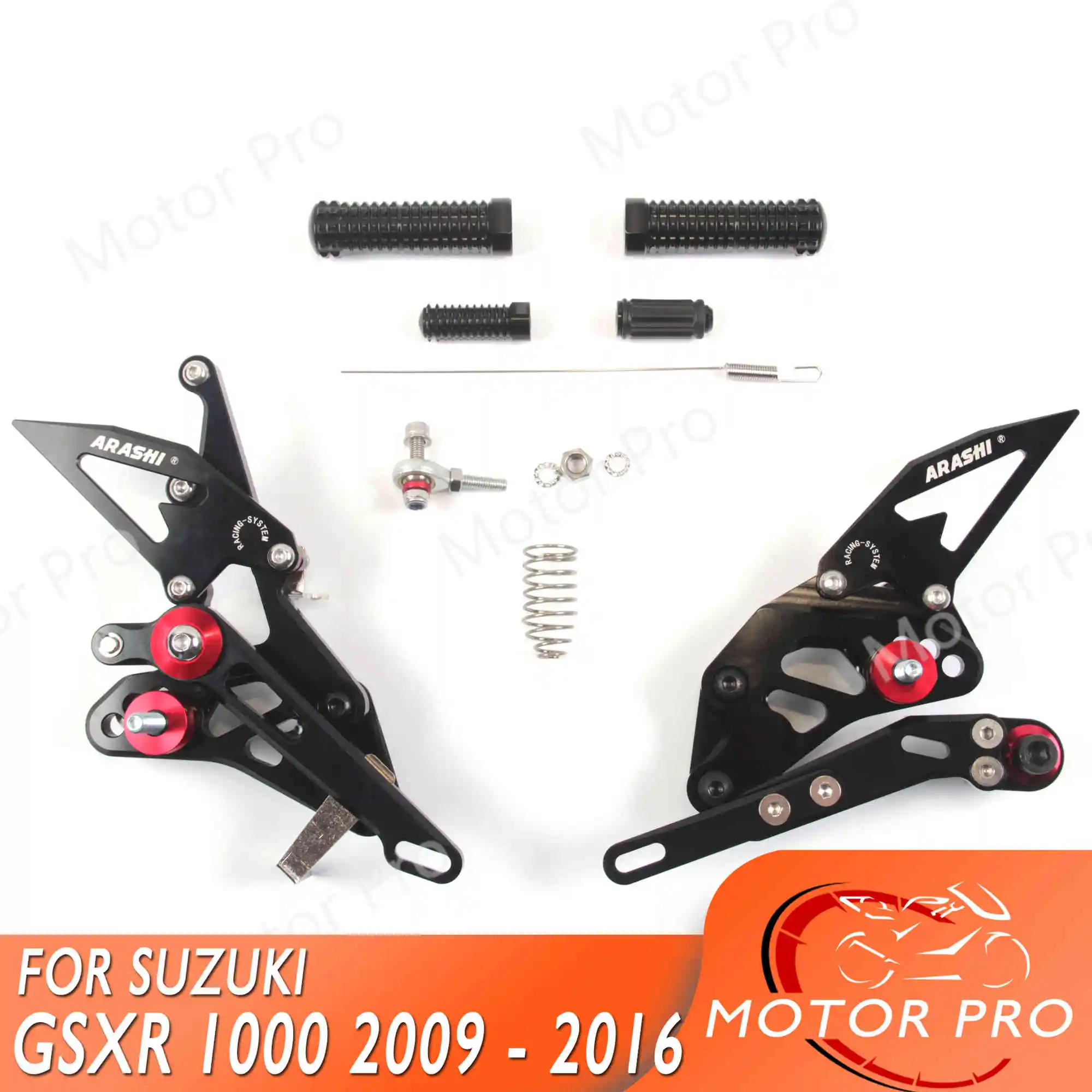 Adjustable Footrests For Suzuki GSXR 1000 2009 2016 Motorcycle