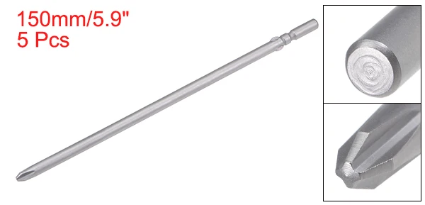 D5x150x5PH2 5p Uxcell 5 шт. Phillips биты 5 мм круглый хвостовик 150 мм Длина крест 5PH2 Магнитный Отвертка S2 отвертка бит - Цвет: D5x150x5PH2 5p