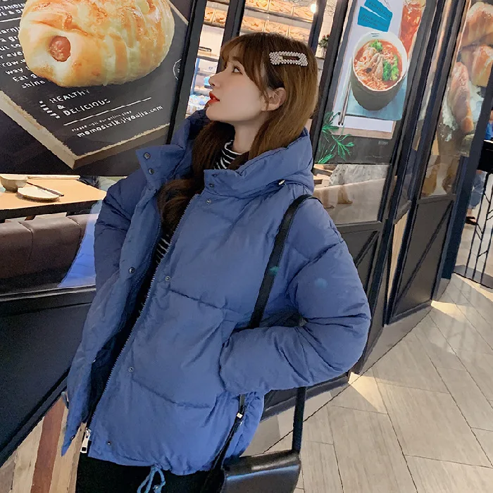 

2019 Winter Korean-style Cotton-padded Clothes Online Celebrity Students Short down Coat CHIC College Style Thick Loose Straight