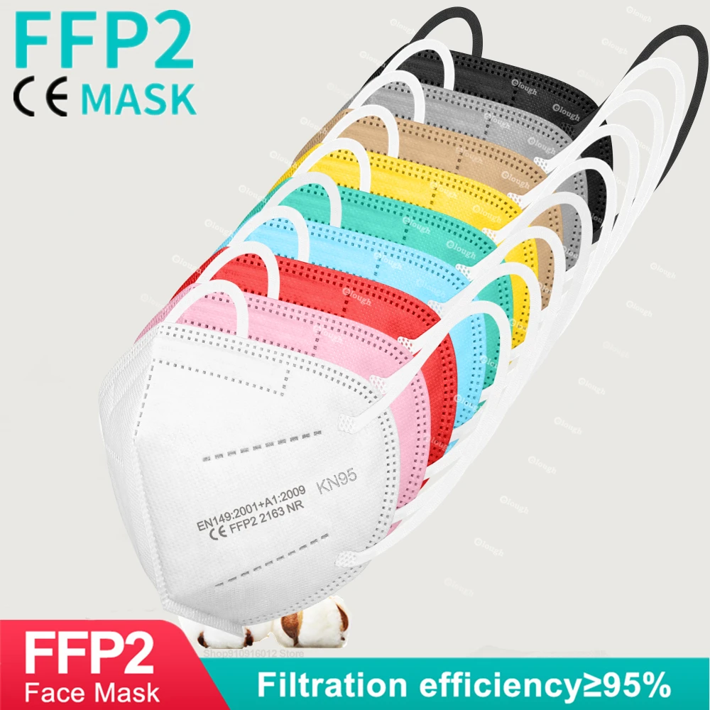 5 Layers KN95 Masks FFP2mask Mascarillas FFP2 Homologadas Face Mask FPP2 Mouth Protection mascara facial FFP3 CE Adult | Безопасность и