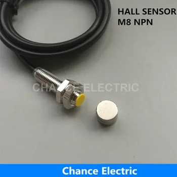 

Permanent Magnet Switch M8 NO Proximity Switch normally open with magnet distance 10mm Hall Sensor NPN