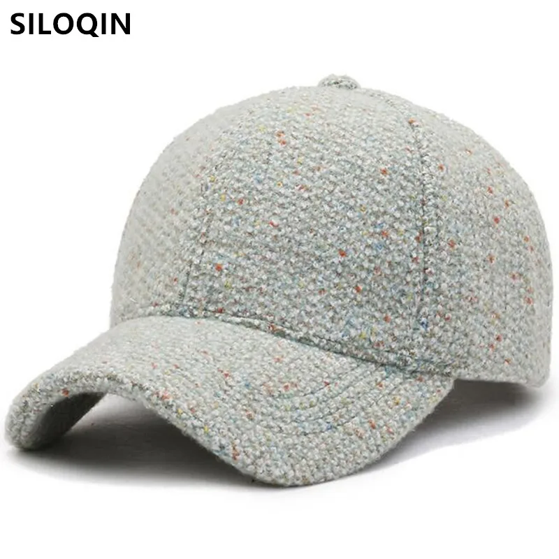 

SILOQIN 2021 New Winter Women's Hat Thickened Warm Baseball Caps Snapback Cap Adjustable Size Men's Black Cap Casual Sports Cap