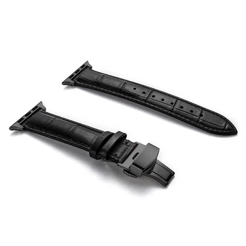 9 Strap For Apple watch band 4 5 44mm 40mm Leather bracelet iwatch band 42mm 38mm apple watch 4 3 2 1 Accessories Butterfly buckle - Цвет ремешка: 9
