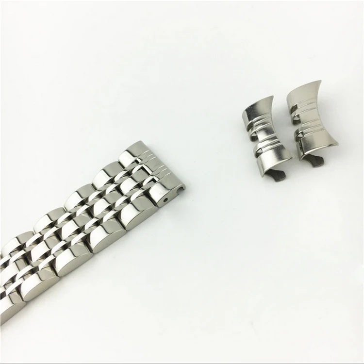 Stainless Steel Metal Watch Band Bracelet 12mm 14mm 16mm 18mm 20mm 22mm 24mm Wrist Strap Watchband with Hollow arc interface