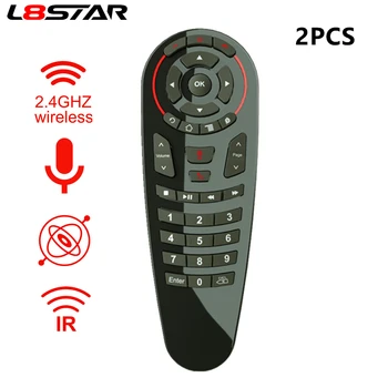 

2pcs L8star G30S Voice Air Mouse Android Tv Gyro 33 keys IR Learning Remote control TV controller 2.4G Wireless Air Remote Mouse
