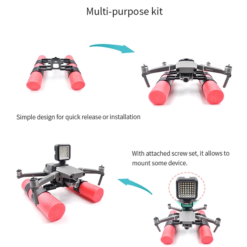 Для DJI Mavic 2 Pro/Zoom Drone аксессуары посадочный Поплавковый комплект кронштейн для защиты полета рукоятка-поплавок посадочная площадка