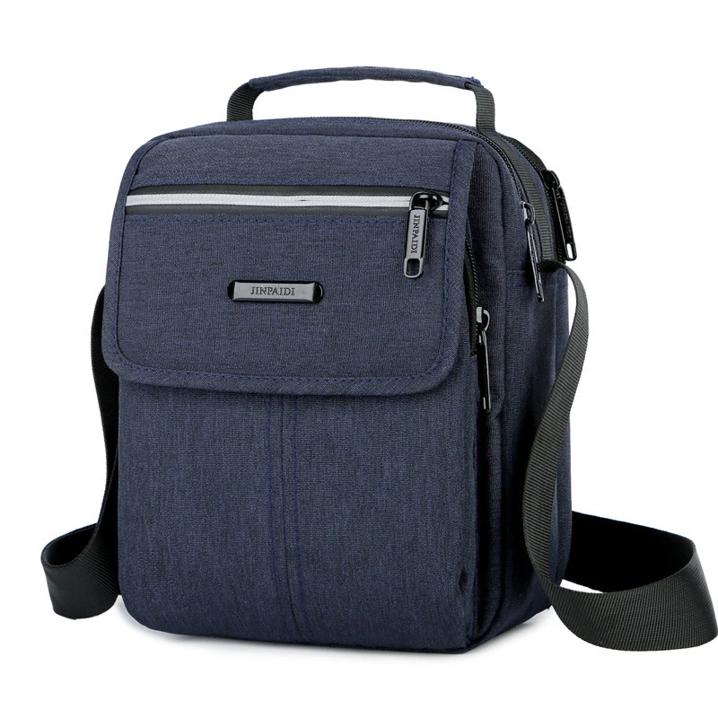  IVOTKOVA Men shoulder bag fashion multi function 2 main zipper pockets men's handbags business and 