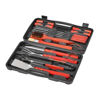 

18pc Portable Stainless Steel Barbecue Grill Accessories Tool Kit BBQ Cooking Utensil Set Barbeque with Carry Bag for Picnic