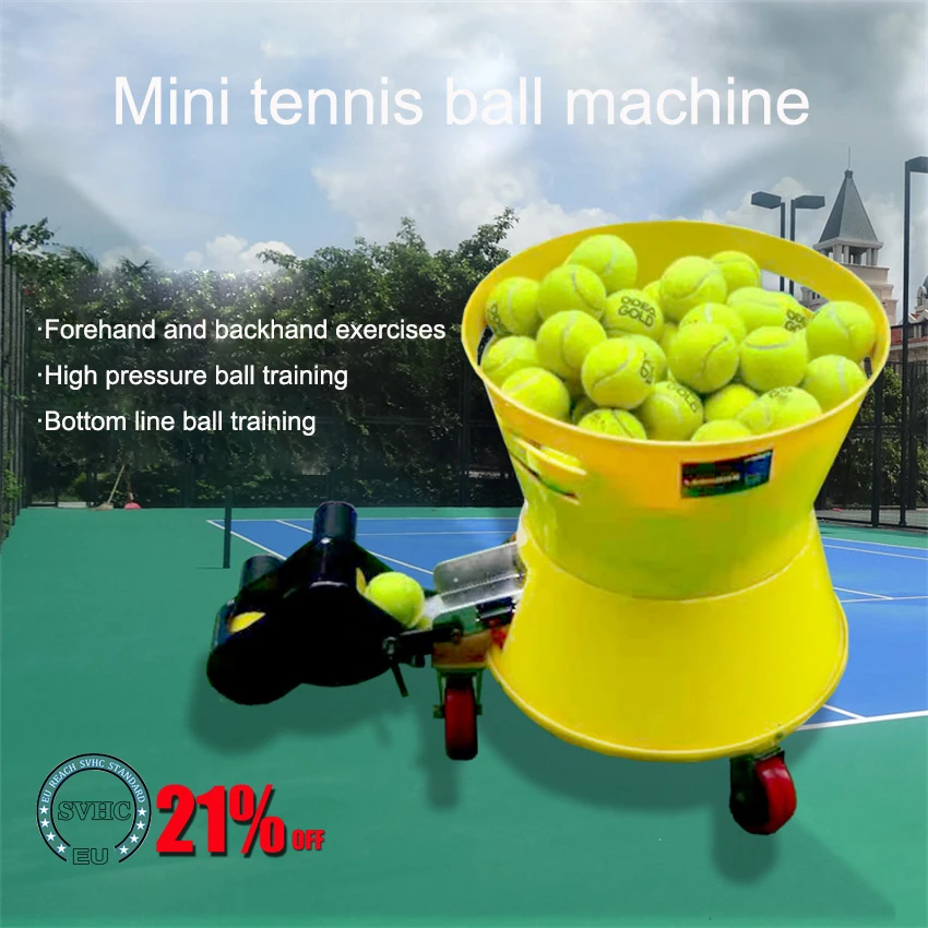 Machine à lancer des balles de tennis à la main, entraînement multijoueur  unique, gymnase, version maison, mini entraîneur de tennis, 110-240V -  AliExpress