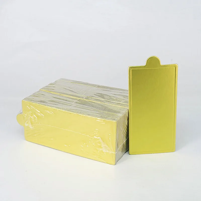  100pcs/set Golden Mousse Mat Bottom Foam Cake Base Boards Paper Board Multi Shape Dessert Tray Chri
