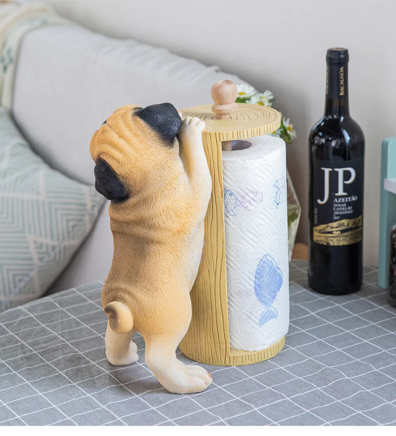 Pug Dog Paper Towel Holder coolpetshome