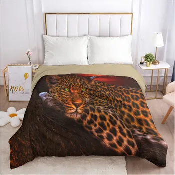 

3D Duvet Covers Custom Design Leopard Comforther Case Quilt Cover Bed Linen Bedding Bag Sets King Queen Full Size Bedding Sets
