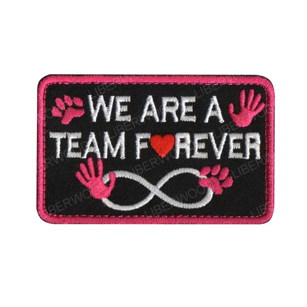 pink WE ARE... Служебная терапия собака животное мед медицинская Рабочая собака в дрессировке эмблема значок k9 K-9 патч для собаки PET сбруя-жилет - Цвет: pink WE ARE...