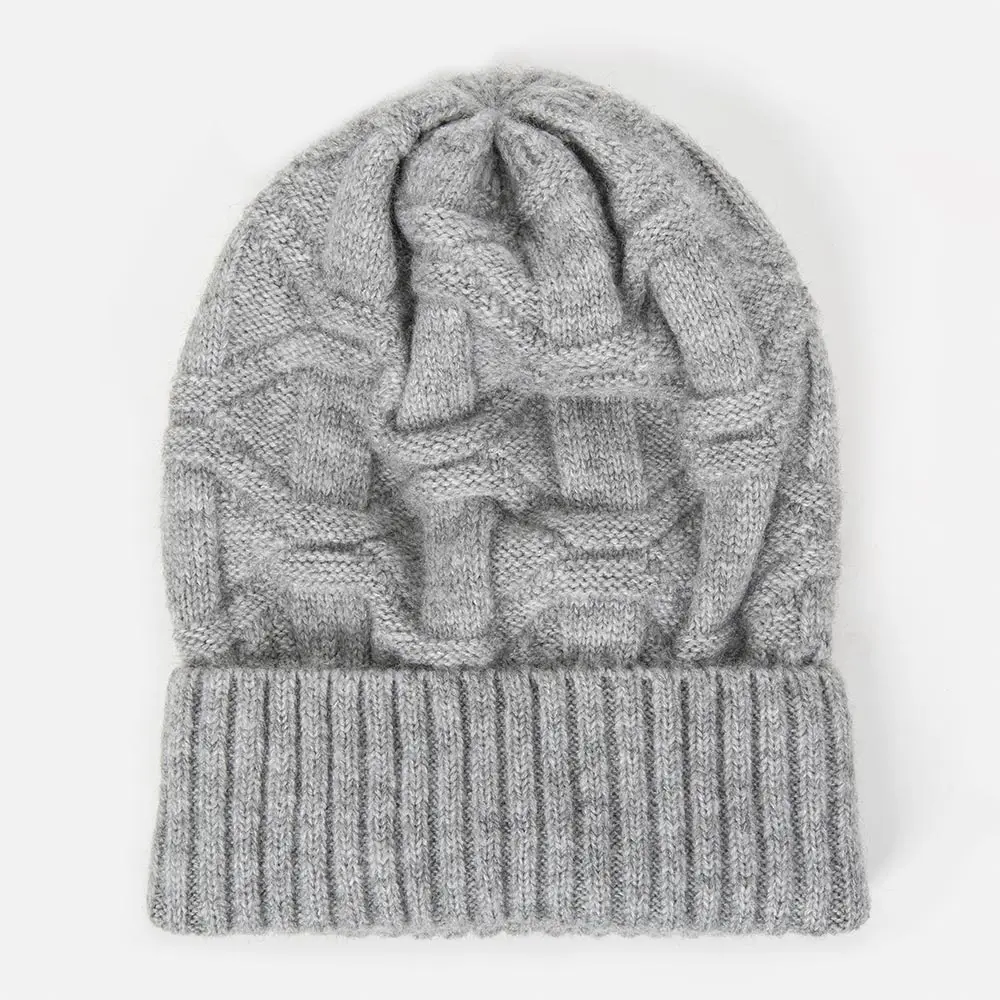 Новинка, простая шапка бини для женщин, зимняя шапка Skullies, теплая шапка gorros, женские зимние шапки, вязаные одноцветные шапки бини