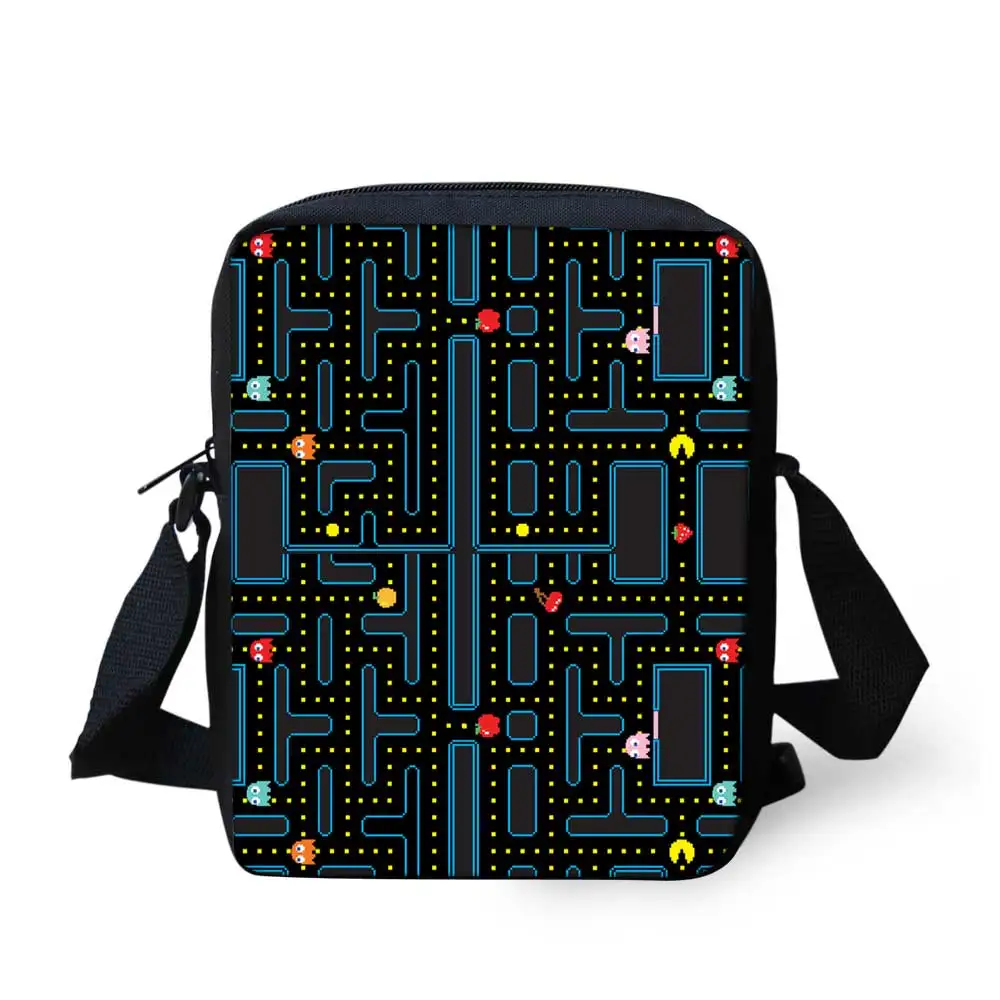 WZH0500E WHEREISART детские школьные сумки с принтом игры Pacman для мальчиков и девочек, сумка на плечо, рюкзак на заказ, рюкзак-мешок для книг Escolares - Цвет: WZH0500E