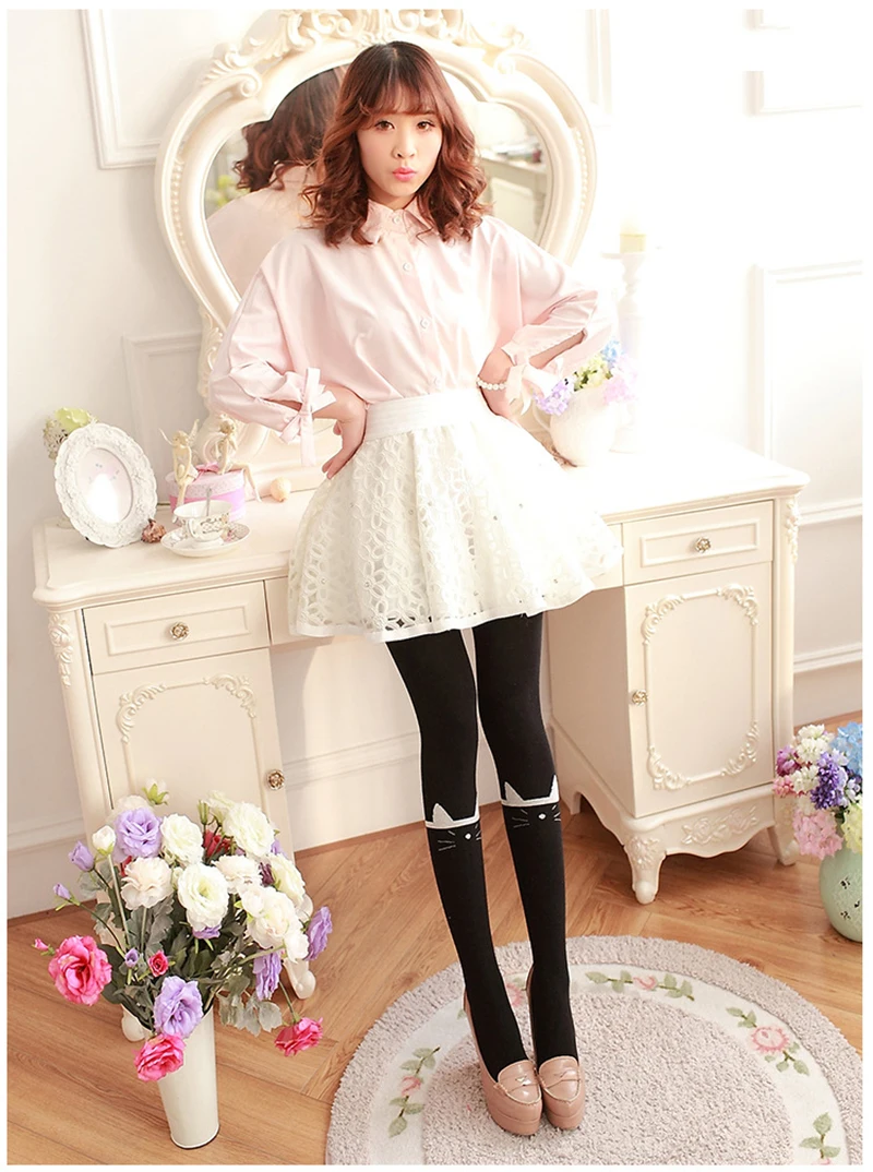 Новинка, Collant Femme, тату, женские колготки, милые, Мультяшные, кавайные, Лолита, колготки, женские, бархатные, зимние, женские колготки, чулки, Rajstopy