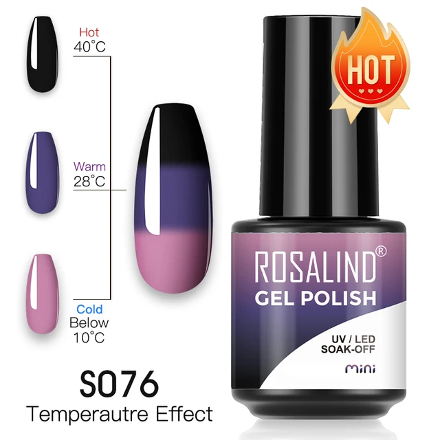 ROSALIND 7ml Gel Polish Semi Permanent Nails Gel Polish Soak Off UV LED Base Top Coat Vernis Nail Art Glitter Gel Varnish SLS-S076