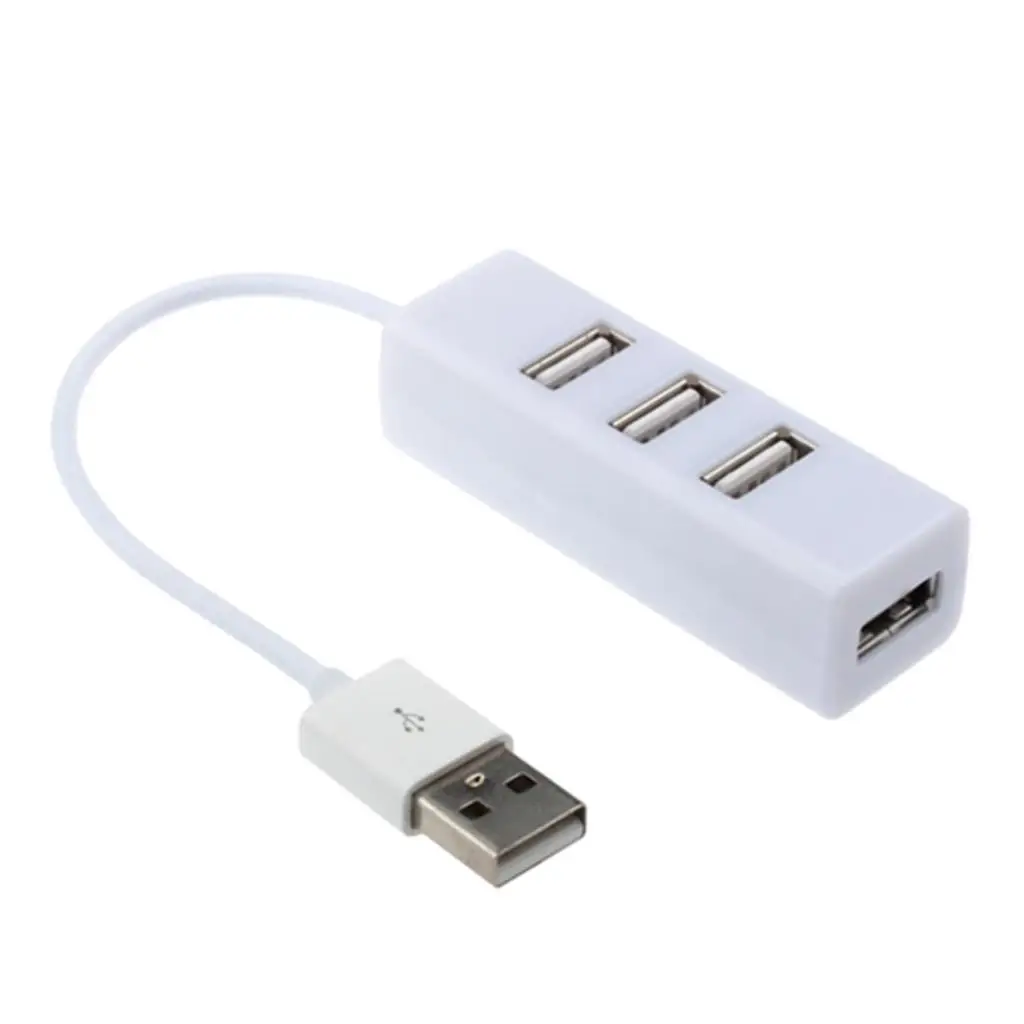 white 4-Порты и разъёмы USB 2,0 концентратор ж/высокое Скорость адаптер ON/OFF переключатель для ПК сплиттер - Цвет: white