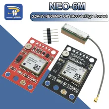 Módulo gps, GY-NEO6MV2 NEO-6M 2 controles de voo eeprom controlador mwc apm2 apm2.5 antena grande para arduino placa