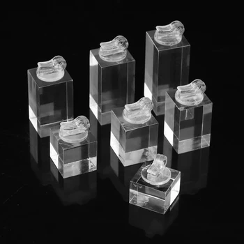 

Clear Plexiglass Ring Displays Rack Finger Ring Decoration Jewelry Display Stand Holder Organizer top quality