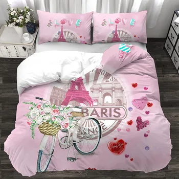 

Botany Bedding Set Spring Foliage Palm Leaves Special Flowers 3D Microfiber Bed Linen with Pillowcase Set 2/3pcs Home Bedclothes