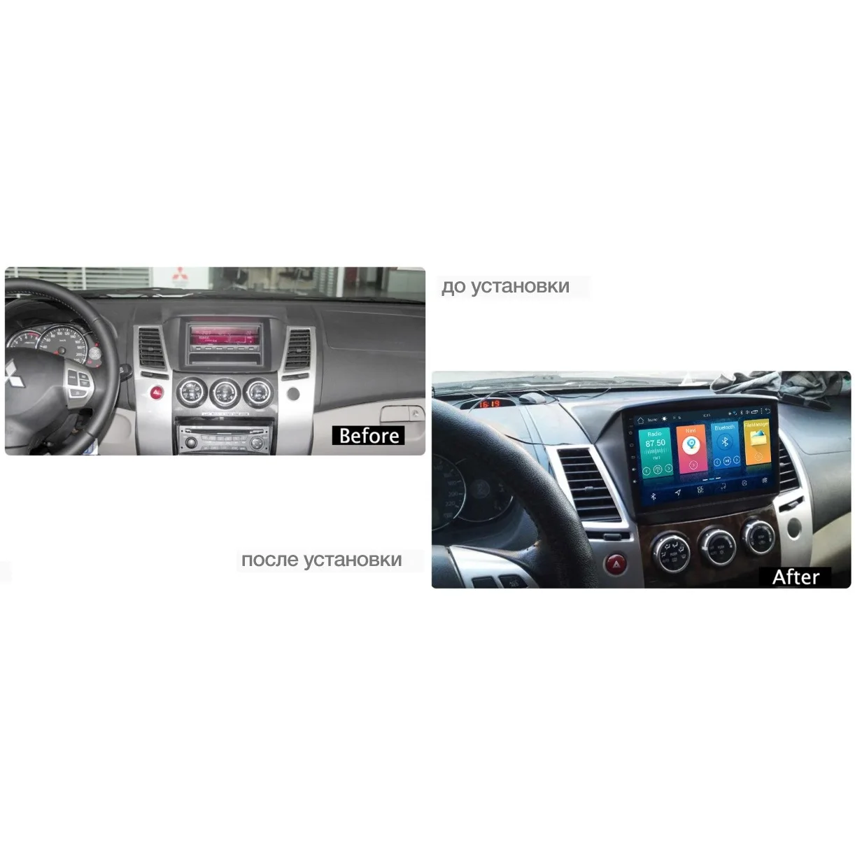 Штатная магнитола FarCar s300-SIM 4G для Mitsubishi L200(2006-2