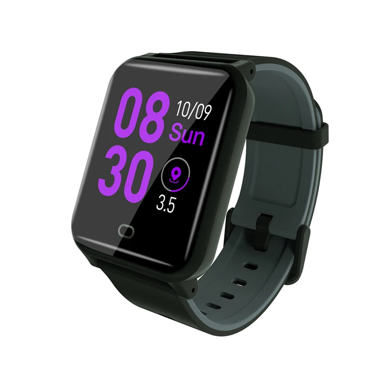 Смарт-браслет для мужчин и женщин, Смарт-часы, фитнес-трекер, браслет, кровяное давление, пульсометр для Android IOS B11, спортивные Смарт-часы - Цвет: Black Grey