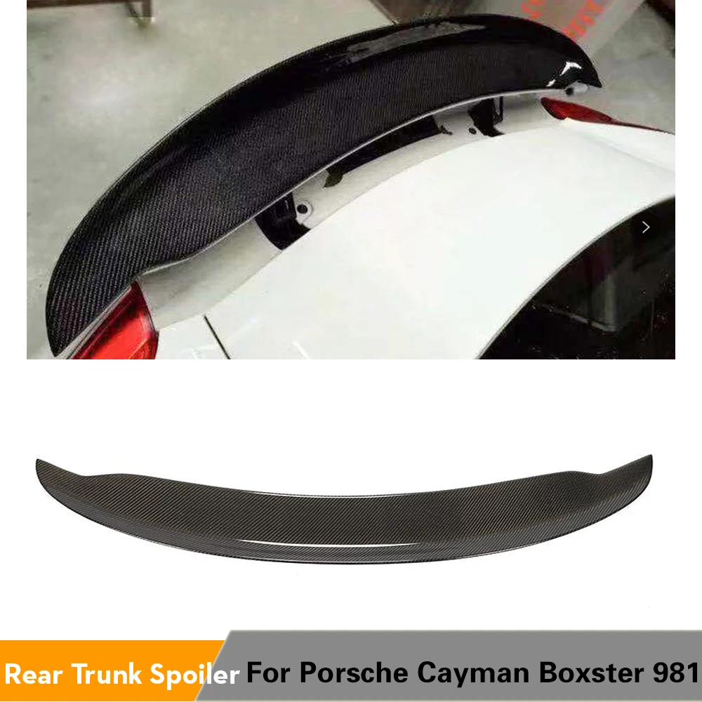 Задний спойлер для Porsche Cayman 981 Coupe 2010 2016 задний из углеродного волокна