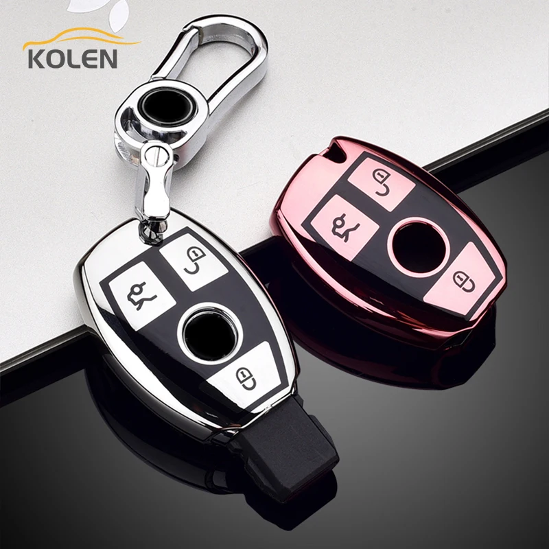 TPU Car Remote Key Case Cover Fob For Mercedes Bnez CLA GLC GLA GLK W203 W210 W211 W204 W176 A B C R Class AMG key case key case cover remote control case cover