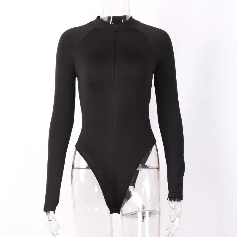Bodysuit Women Zipper, Fashion Bodysuit Sleeves
