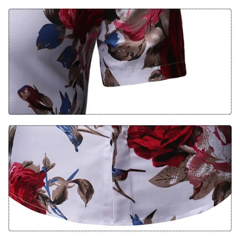 Spot new summer shirt men's Asian PRINTED SHIRT COTTON cardigan short sleeve loose collar shirt