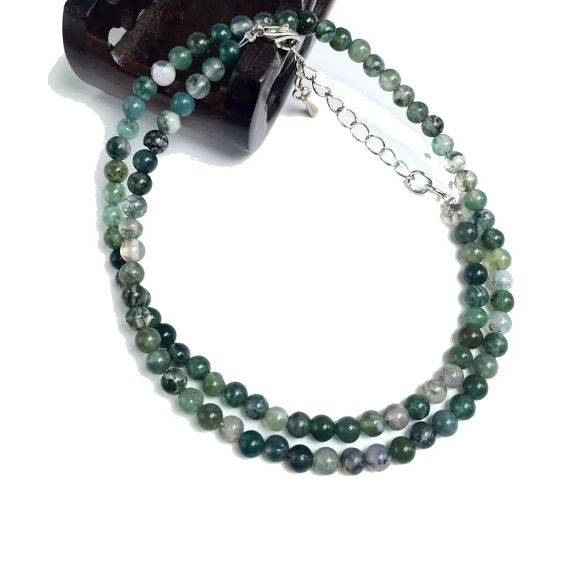 Elegant Multi-Stone Beaded Necklace with Amazonite, Agate, Alabaster, and Lava Stones